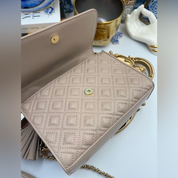 🆕 TORY BURCH 🧿 NWOT Fleming Small Convertible Shoulder Bag, Beige In Bedrock - Picture 13 of 16